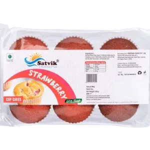 Satvik Cup Cake - Strawberry - Pack of 2