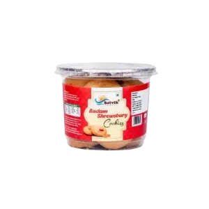 Satvik Jar Cookies - Badam Shrewsbury - Pack of 2
